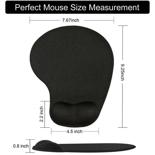 Computer Desk Mouse Mat Mice Pad WITH FOAM WRIST SUPPORT PC LAPTOP ...