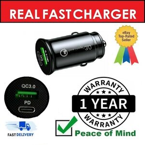 Fast Car Charger USB Cigarette Lighter Socket Dual Adapter iPhone Samsung