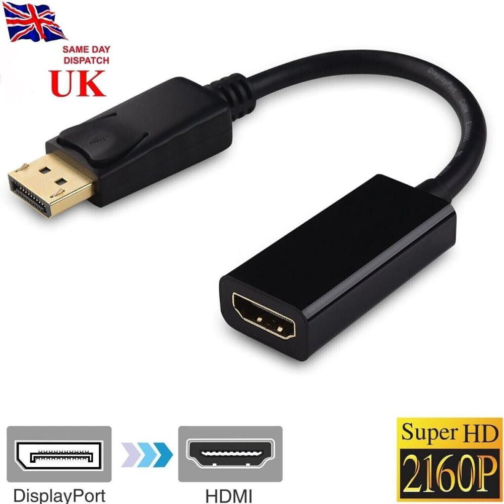 1080p Display Port DP Male to HDMI Female Adapter Converter Cable for HDTV PC 4k