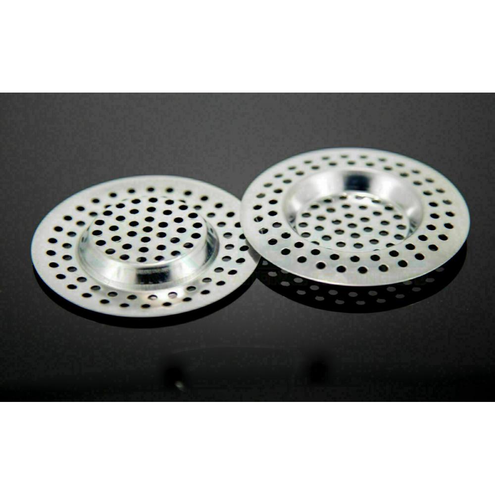 2X SINK STRAINER KITCHEN STAINLESS STEEL WASTE FILTER BASIN FOOD BATH CATCHER UK