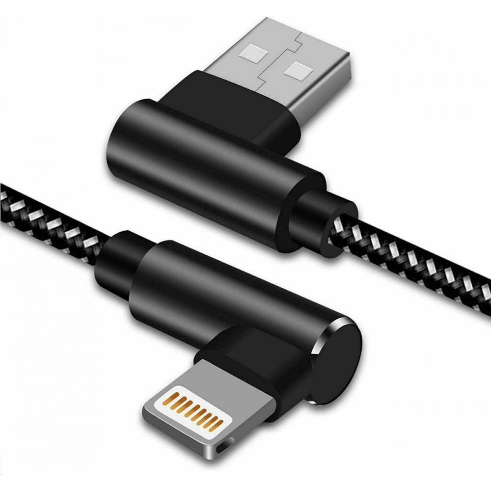 90 degree USB to Lightning Fast Charging Cable