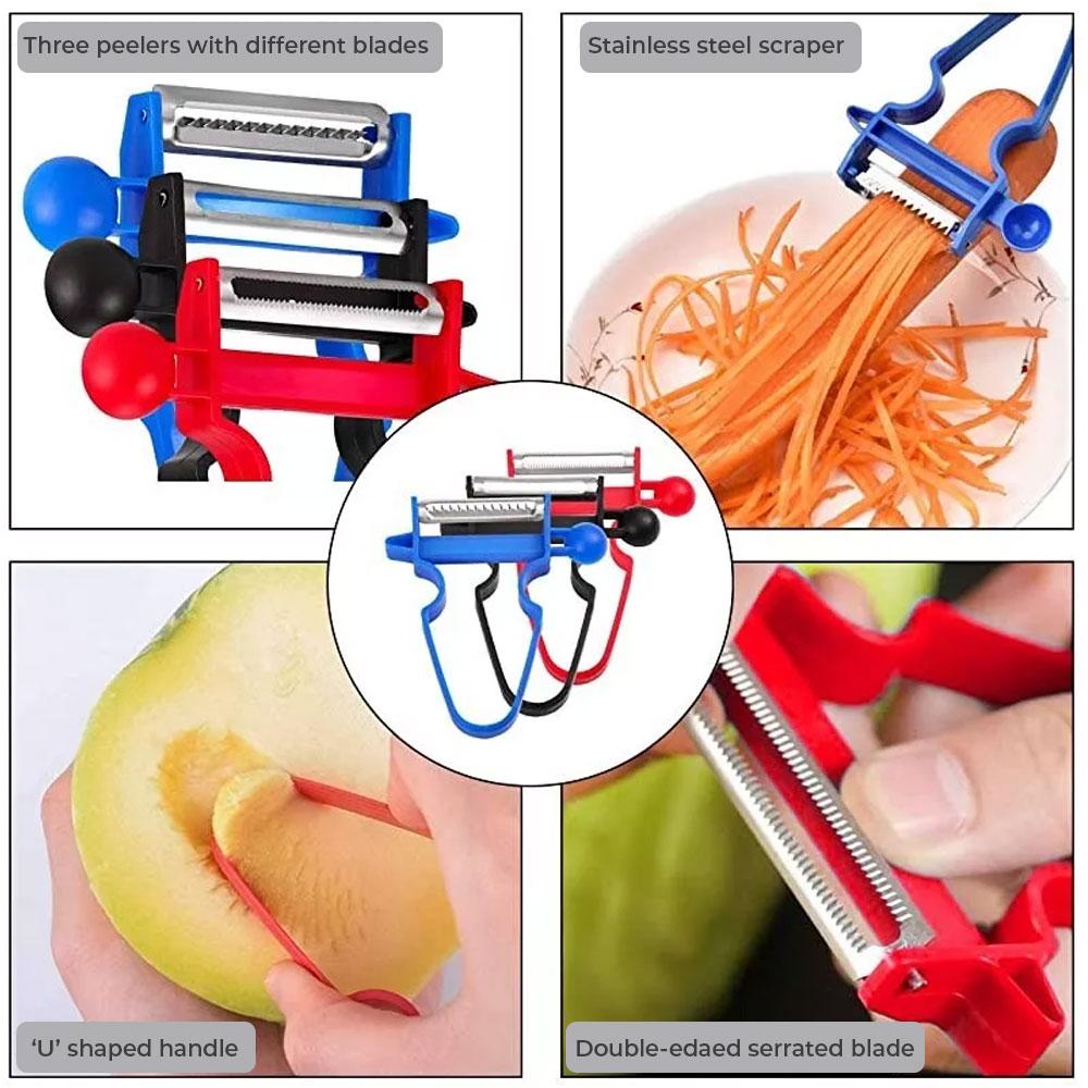 3pcs/set,Vegetable Shredder Multifunction Slicer Peeler Kitchen Accessories