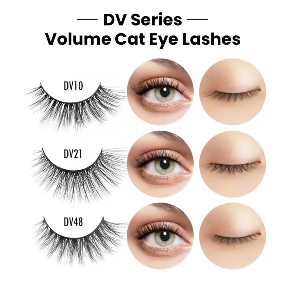  5 Pairs Long 3D Faux Mink False Eyelashes, handmade, dramatic, thick, and fluffy for a natural, long, soft look. Reusable, includes.