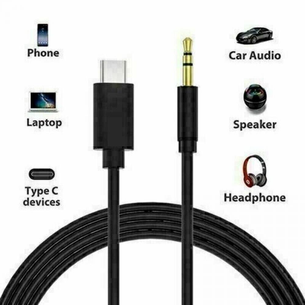 Aux Cable Type C to 3.5mm Huawei's USB C Male For Car Stereo Audio Adapter Jack