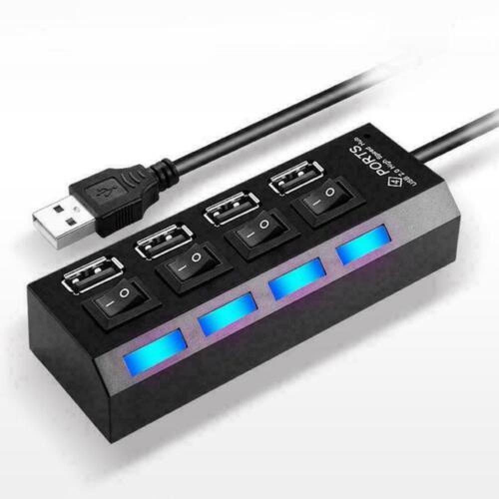 High Speed 4 Port Usb Hub 2 0 Multi Splitter Expansion Desktop Pc Laptop Adapter Oxijan Ltd