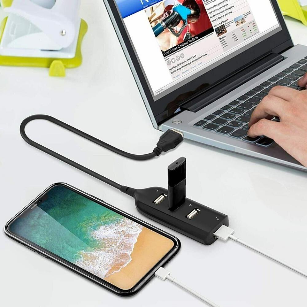 4 PORT USB HUB 2.0 MULTI SPLITTER EXPANSION