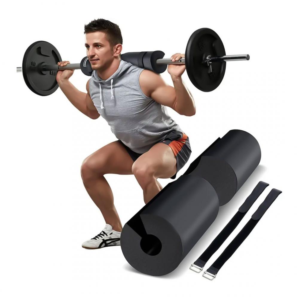 Barbell Squat Pad is a foam neck and shoulder protector for weight lifting, fitting standard and Olympic bars. Available in 4 colors.