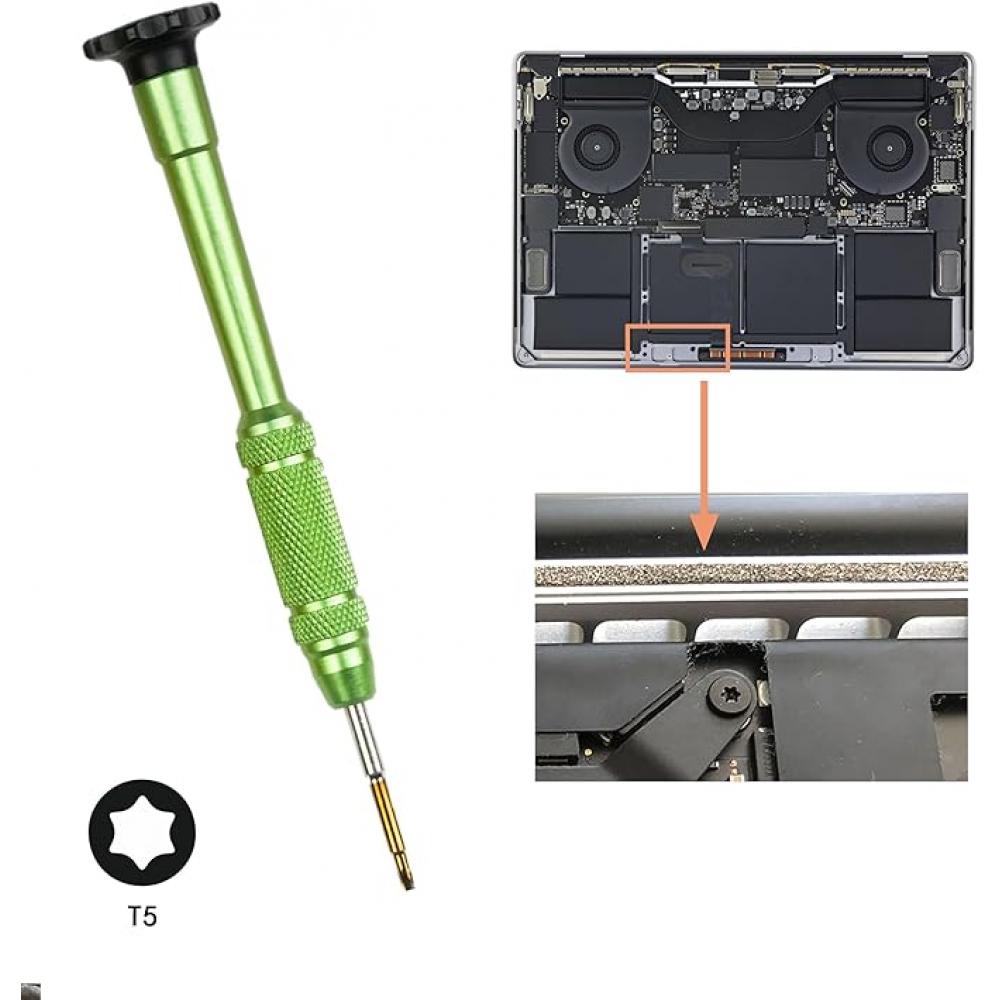 Precision T5 Torx Screwdriver 6-pointed T5 Scrwdriver for Laptop & MacBook Air Battery and Hard Disk Replacement