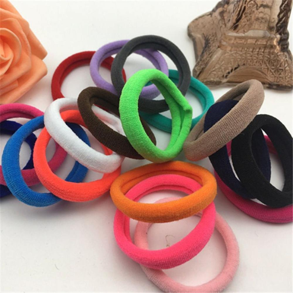 50Pcs Women Girls Hair Band Ties Rope Ring Elastic Hairband Ponytail Holder Lot