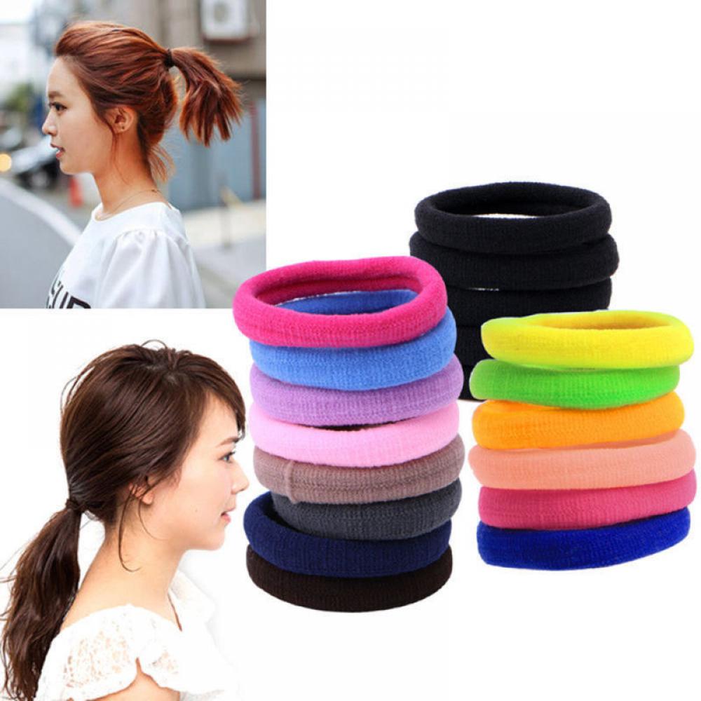 50Pcs Women Girls Hair Band Ties Rope Ring Elastic Hairband Ponytail Holder Lot