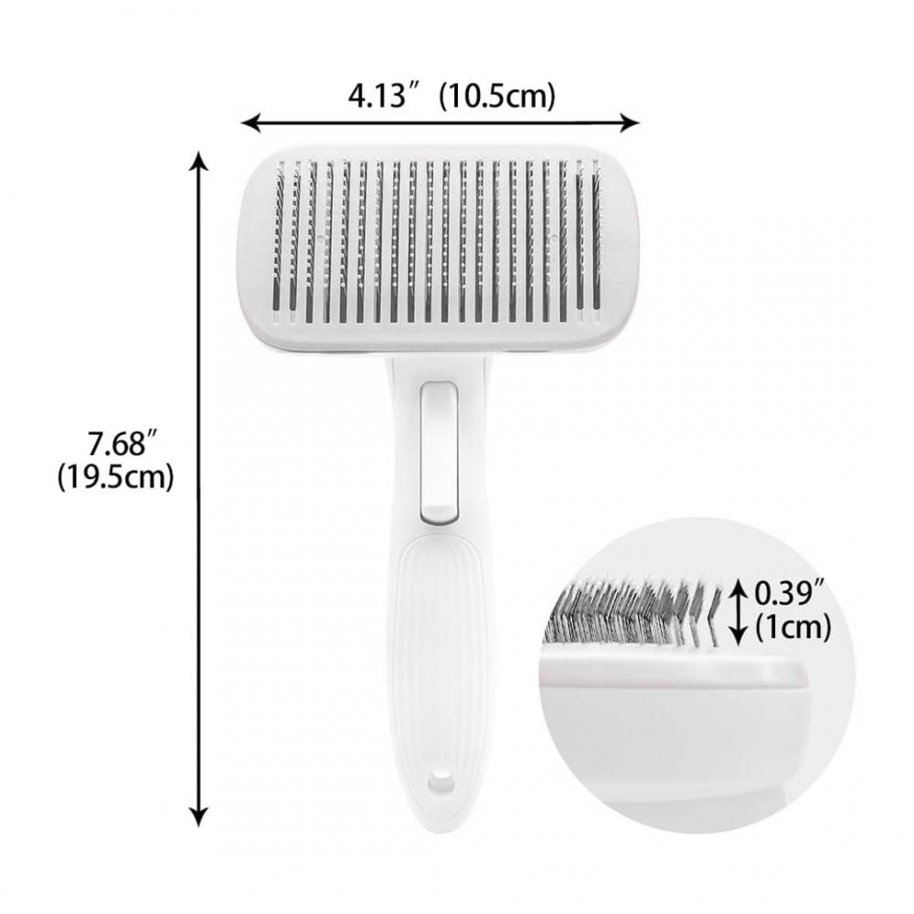 Cat＆Dog Brush for Shedding and Grooming Slicker Brush Pet Brush Dematting and Detangling Tool Self-Cleaning for Pet Undercoat Comb for Long and Short Hair