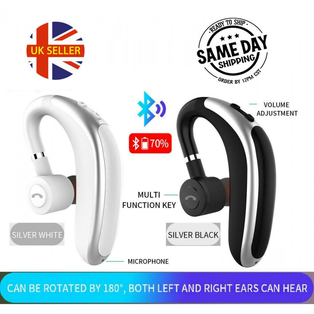Wireless 5.0 Bluetooth Earhook Headphones Earphones Earbud For Samsung iPhone UK